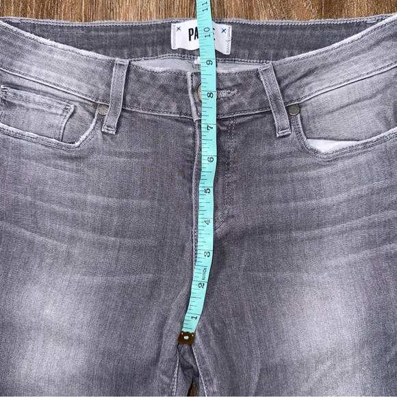 PAIGE Verdugo Skinny Ankle Jeans Mid Rise Raw Hem Fall Grunge Size 28 - Picture 5 of 12